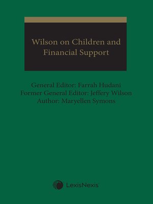cover image of Wilson on Children & Financial Support